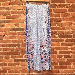 NEW Lilly Pulitzer Bal Harbour Palazzo Pants Hidden Treasure XS 33" Inseam